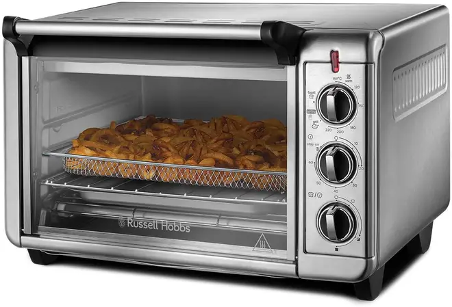 The compact mini oven has air fry capabilities