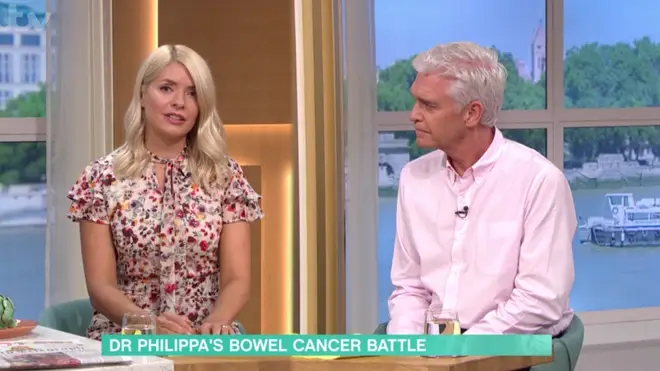 When caught early, bowel cancer has a 90 per cent rate of survival, Phil and Holly explained