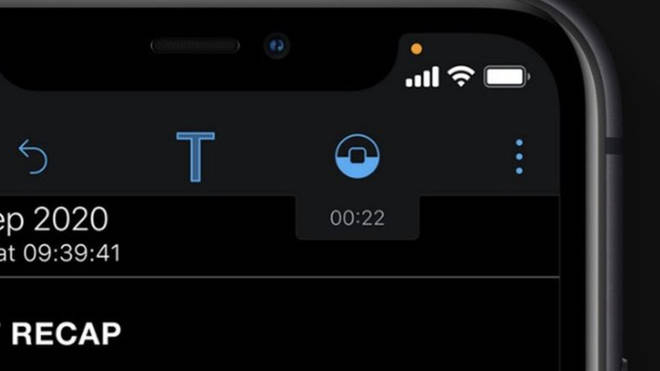 The orange light will appear when an app is accessing your microphone