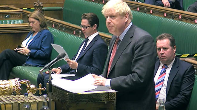 Boris Johnson addressed the Commons