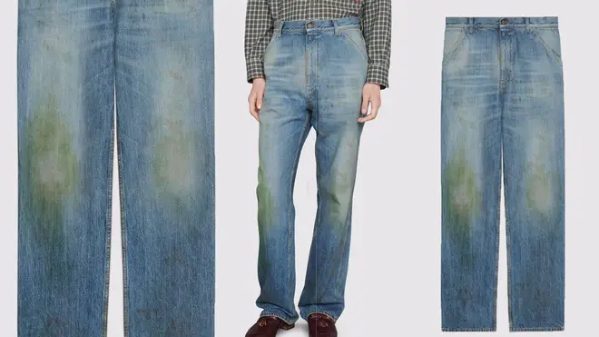 These 'grass-stained' jeans are being sold by Gucci for £600