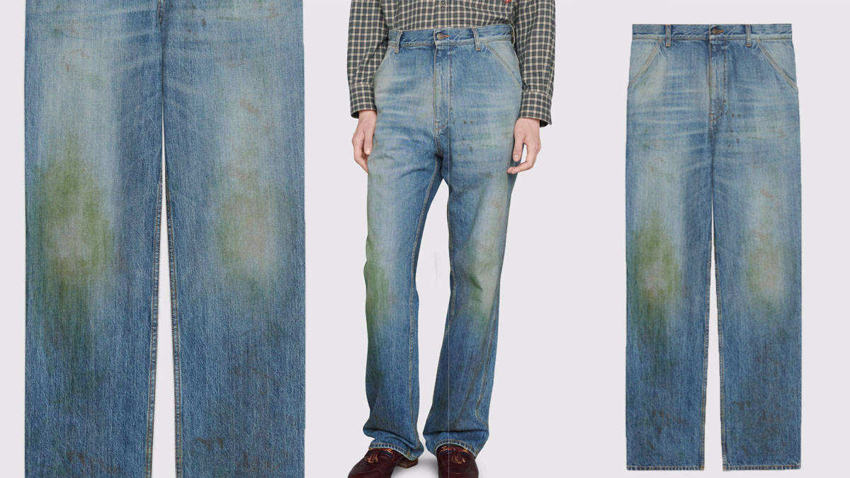 Gucci is selling 'grass-stained' jeans for £600, and people have a lot to  say - Heart