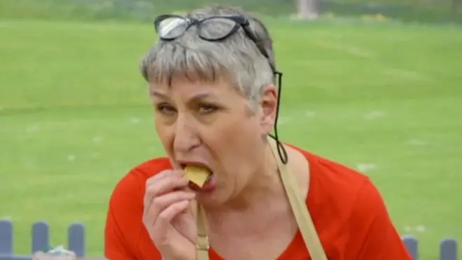 GBBO's Karen enjoyed a nibble of her baked goods