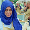 The Great British Bake Off viewers left cringing as Sura knocks Dave's cakes to the floor