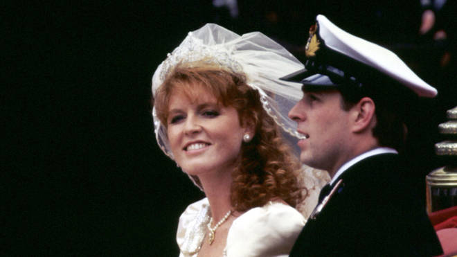 Sarah Ferguson and Prince Andrew on their wedding day in 1986