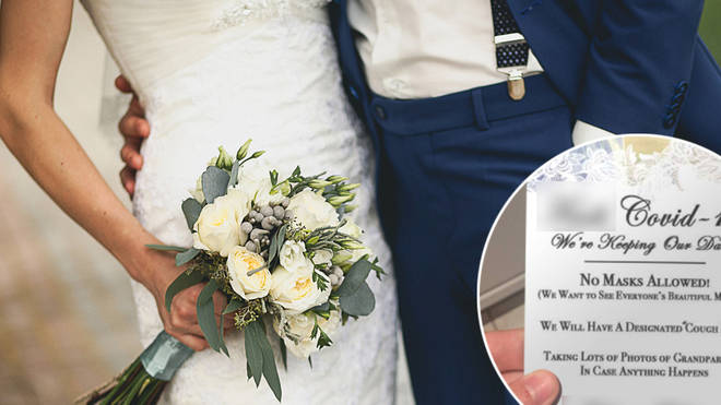Outrageous' wedding invite bans face masks and offers 'cough room' - Heart