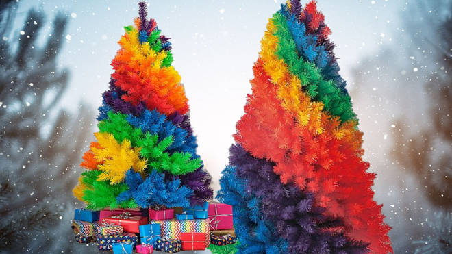 Would you choose this bright rainbow Christmas Tree over the traditional design?