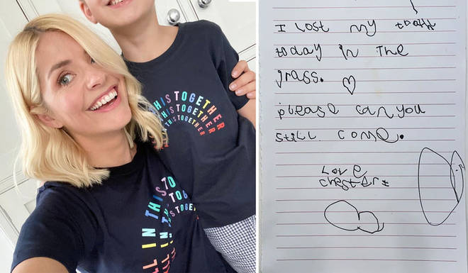 Holly Willoughby's son Chester lost his first tooth this weekend