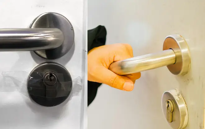 sellotape door lock