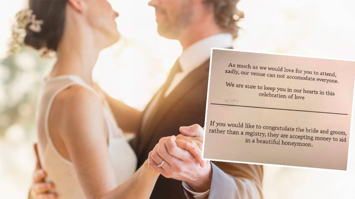 Bride and groom slammed for asking friends to pay for