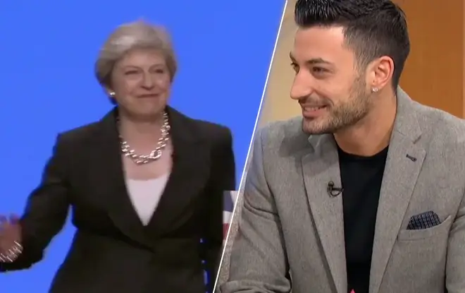 Giovanni Pernice and Theresa May