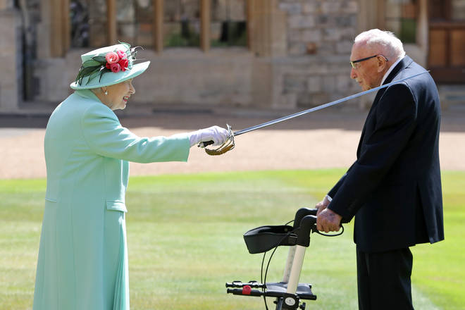 Captain Tom was knighted by the Queen for his services over lockdown