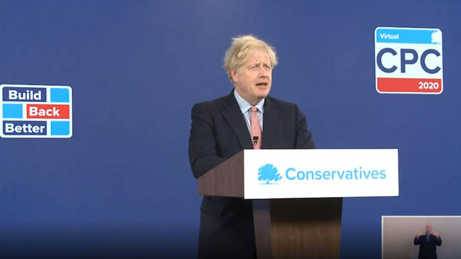 Boris Johnson made a speech to his Conservative party