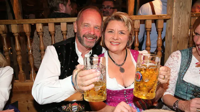 People love to dress in traditional German clothes for Oktoberfest