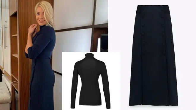 Holly Willoughby is wearing a skirt from Zara