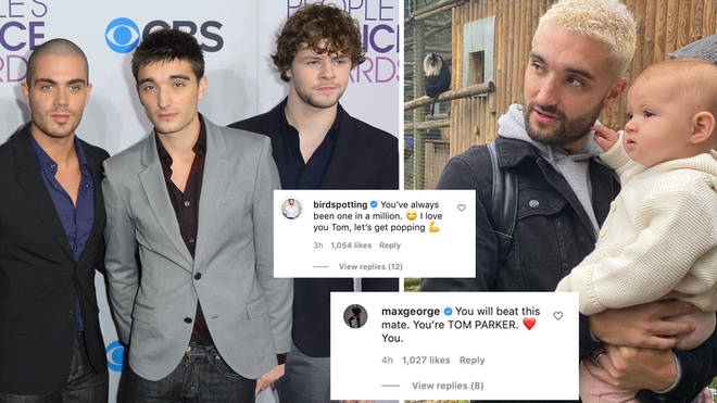 Tom Parker's bandmates Max George and Jay McGuiness have reached out online