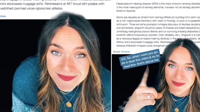 An expert on TikTok has revealed what it is like for people who have dyslexia