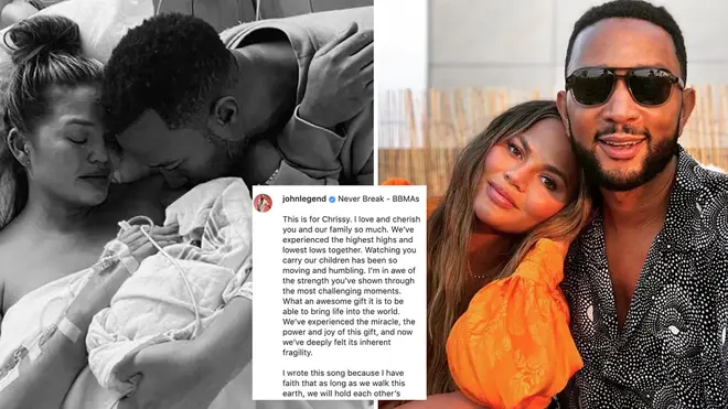John Legend said he was in "awe" of his wife following their tragic loss