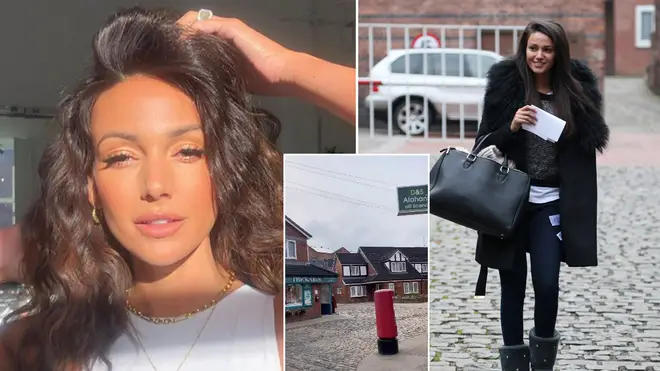 Michelle Keegan was back on the Coronation Street set