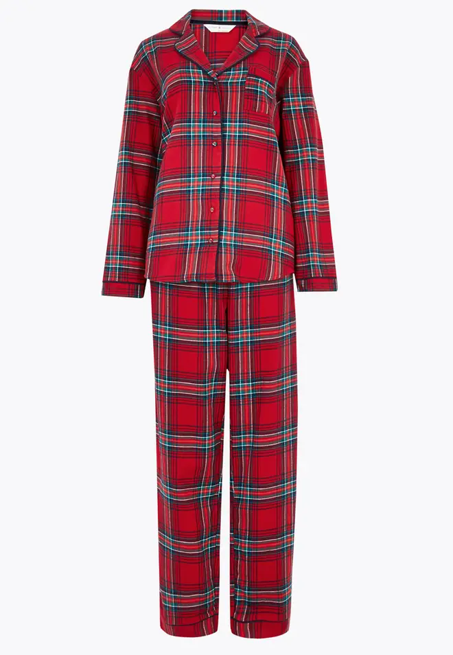 The pyjamas are by Marks & Spencers and cost £25