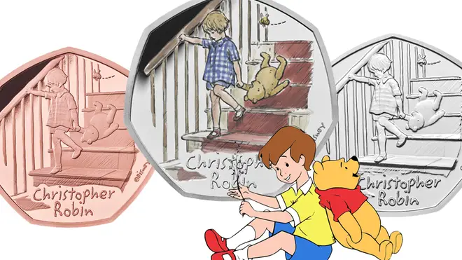 The latest coin in the Winnie the Pooh collection is of Christopher Robin