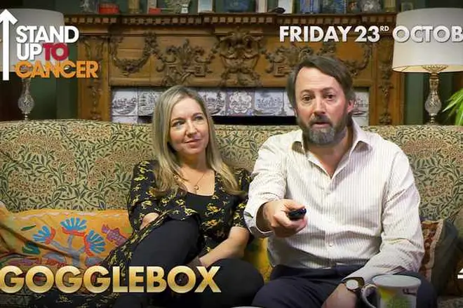 David Mitchell and Victoria Coren Mitchell are on Celebrity Gogglebox