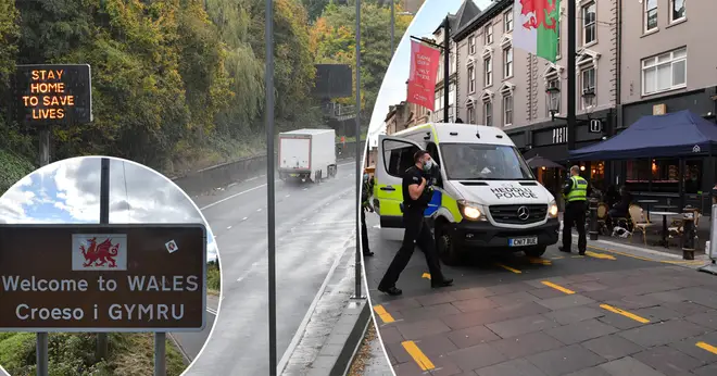 A family from Sussex were escorted out of Wales