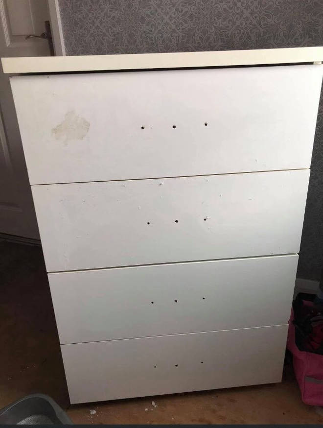 She transformed her 16-year-old cabinet