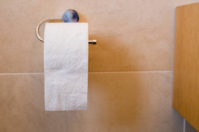 The woman puts essential oils inside the toilet paper to keep her bathroom smelling fresh (stock image)