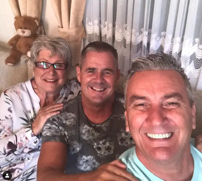 Gogglebox's Jenny Newby, Lee Riley and his partner Steve Mail