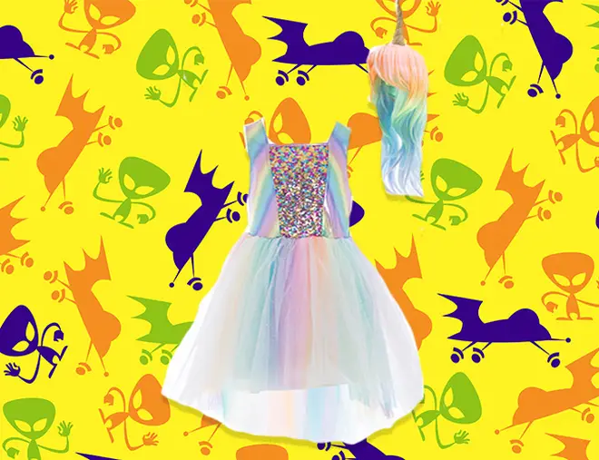This unicorn costume is pretty and pastel