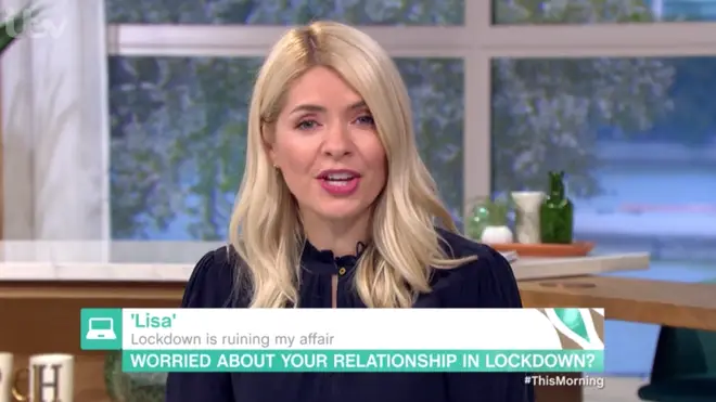 The woman told Holly and Phil that she was worried second lockdown would ruin her affair