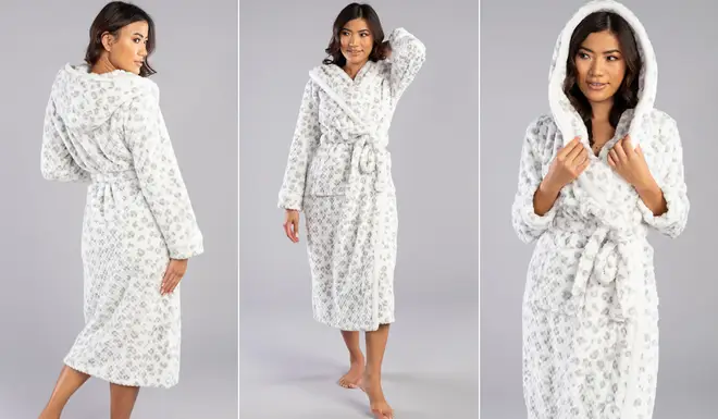 The Snow Leopard Waffle Dressing Gown by Boux Avenue £45.00