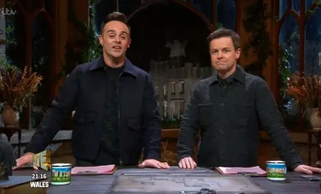 Ant and Dec joked about the time at the bottom of the screen