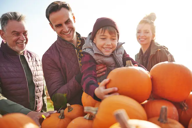 Pumpkin picking is a great family activity