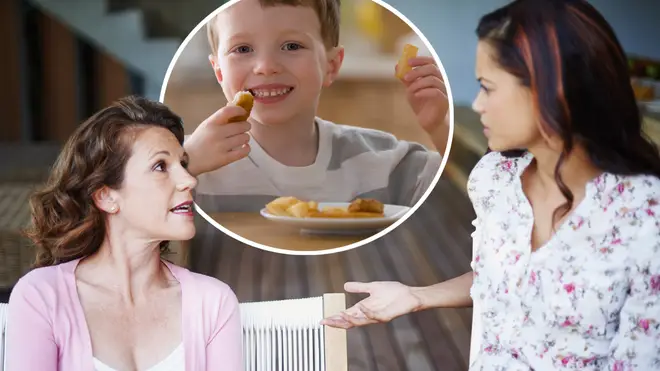 The mum demanded compensation after she found her children eating chicken nuggets