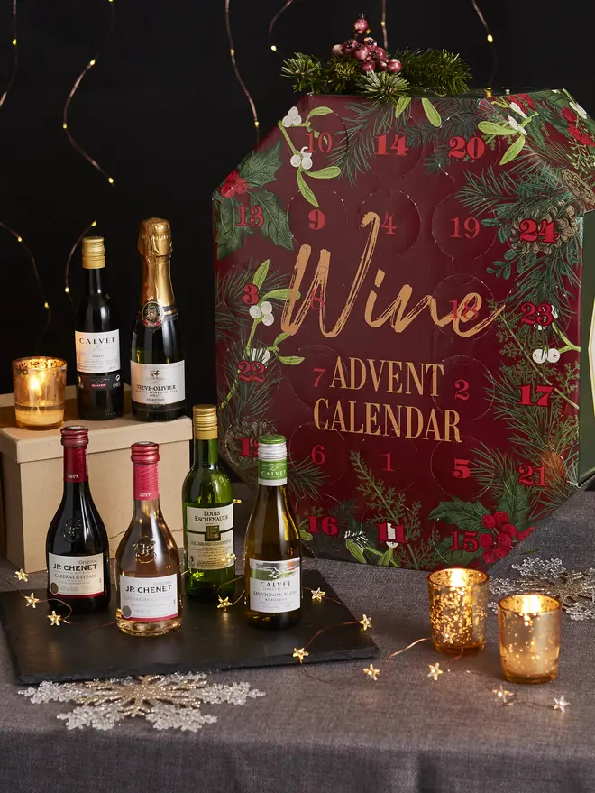 There are 24 different wines waiting behind the doors of Aldi's wine advent calendar
