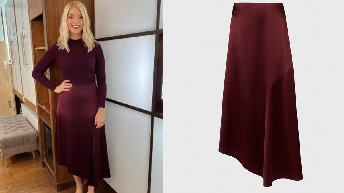 Where is Holly Willoughby's outfit from today? Where to buy This Morning host's maroon... - Heart