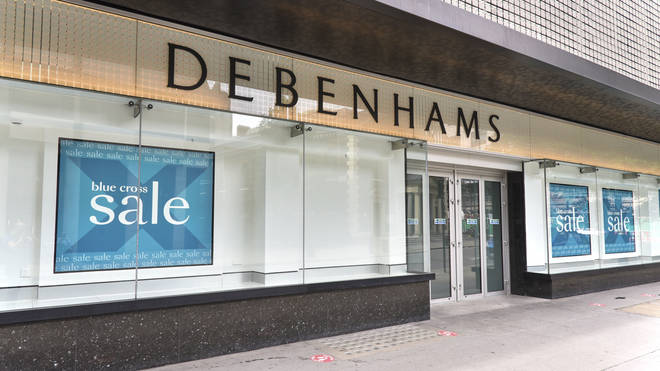 There are 124 Debenhams stores in the UK