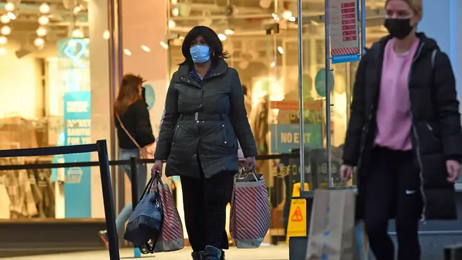 Shoppers leave Primark in Birmingham