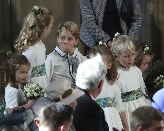 Prince George showed his cheeky side during the royal wedding