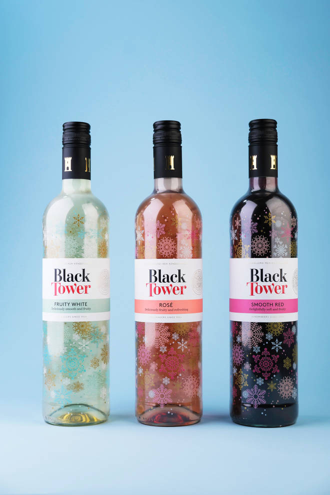 Black Tower wines have had a makeover, and now come in these stunning bottles