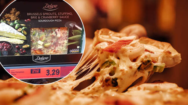 A Christmas dinner pizza is being sold in Lidl