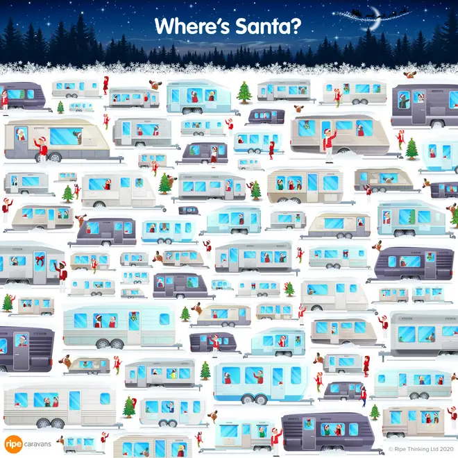Can you spot Santa in 30 seconds?