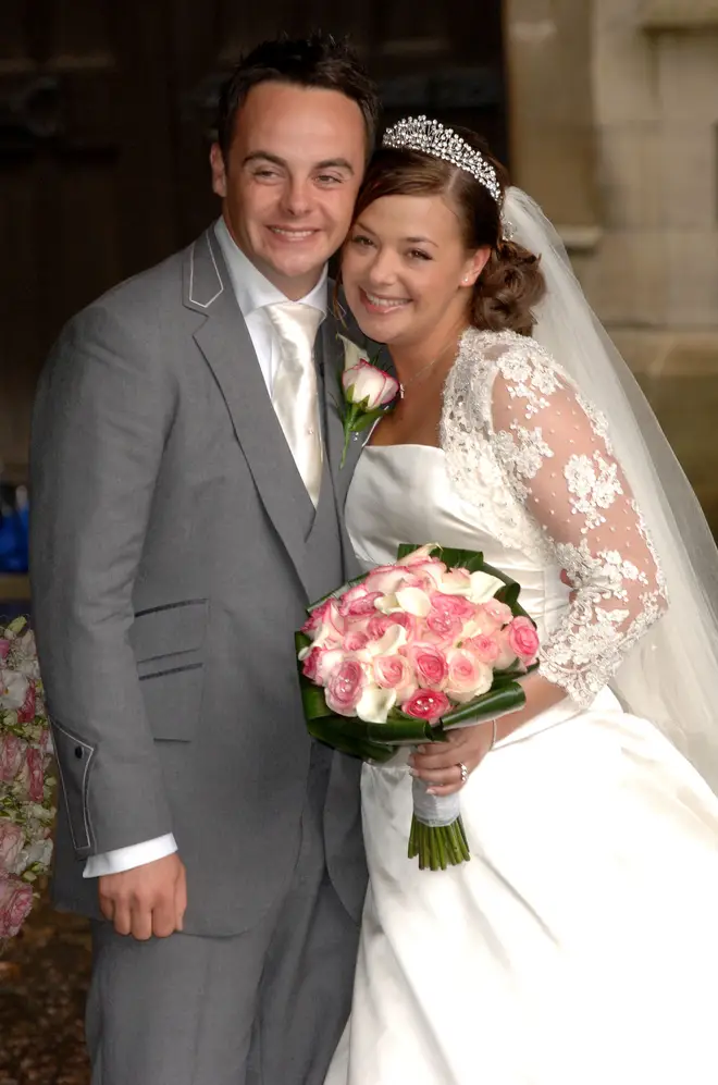 Ant McPartlin and Lisa Armstrong pictured on their wedding day
