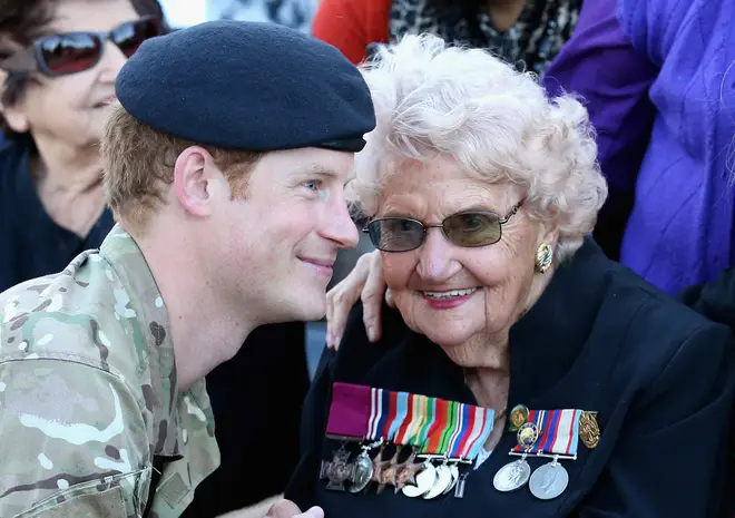 Prince Harry meeting Daphne in 2015