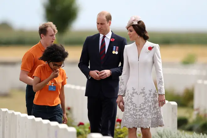 The Duke and Duchess of Cambridge meet interns for the Commonwealth War Graves Commission