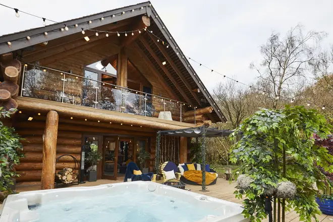 The Cabins each have their own hottub