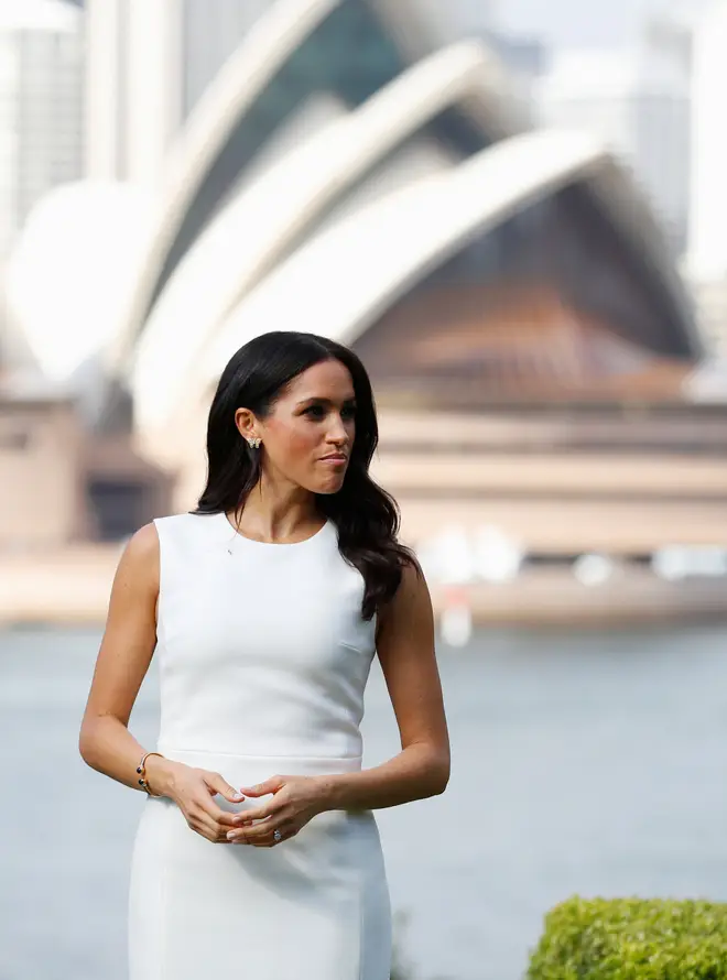 Meghan Markle wears white dress during royal tour to Australia