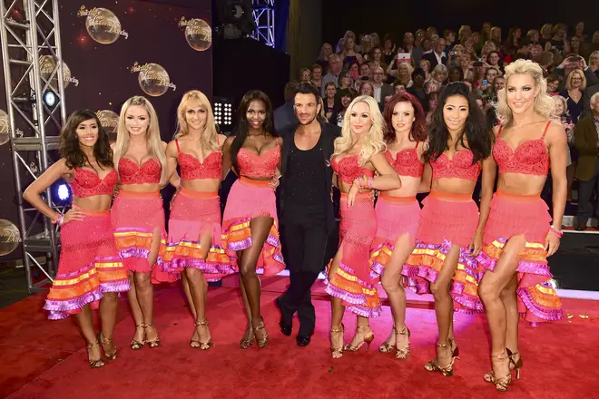 Peter Andre with the professional Strictly dancers